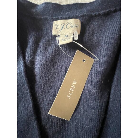 NWT J.Crew Men’s Sweater Vest– Navy Pinstripe Cashmere Blend Size M w/ Pockets - Picture 9 of 14